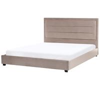 Bed Velvet ROUEN 180 x 200 cm (EU Super King) Taupe