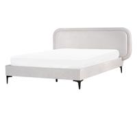 Bed Velvet SUZETTE 140 x 200 cm (EU Double) Light Grey