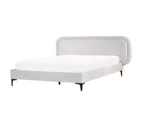 Bed Velvet SUZETTE 160 x 200 cm (EU King Size) Light Grey