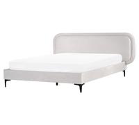 Bed Velvet SUZETTE 160 x 200 cm (EU King Size) Light Grey