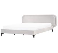 Bed Velvet SUZETTE 180 x 200 cm (EU Super King) Light Grey
