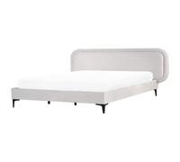 Bed Velvet SUZETTE 180 x 200 cm (EU Super King) Light Grey