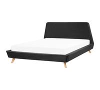 Bed Velvet VIENNE 180 x 200 cm (EU Super King) Black