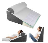 Bed Wedge Pillow, 3 Layers Support Pillow with Soft Cushion, Memory Foam Top, Wedge Pillow Support Cushion for Bed Adult, Incline Triangle Pillow for Sleep Apnea, Acid Reflux, Back Pain Relief