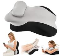Bed Wedge Pillow, Ergonomic Sleeping Support Cushion with Headrest, Memory Foam Reading Pillow, Incline Triangle Orthopaedic Cushion for Sleep Apnea, Acid Reflux, Back Pain, Snoring, Leg Elevation