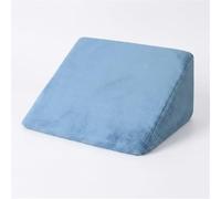 Bed Wedge Pillow for Elderly Side Sleeping High Density Foam Positioning Cushion for Pressure Relief Orthopaedic Medical Triangular Back Support for Wheelchair(Blue Coral Fleece 65 * 23 * 15cm)