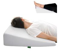 Bed Wedge Pillow for Sleeping - Memory Foam Leg Elevation for Post Surgery, Sleeping, Sitting - Triangle Pillow with Washable Cover Helps Aid Snoring 25x24x10 Inch