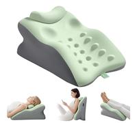 Bed Wedge Pillow for Sleeping, Memory Foam Orthopedic Bed Pillow Set, Ergonomic Design Triangle Wedge Cushion with Headrest for Sleep Apnea, Acid Reflux, Snoring, Back Pain Relief, Detachable cover