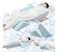 Bed Wedge Pillow For Sleeping Seniors Wedge Pillow Set For After Surgery Triangle Pillow For Back Support Medical Patient Turning Positioning Bedsore Prevention Foam Wedge For Leg Elevation (Cooling)