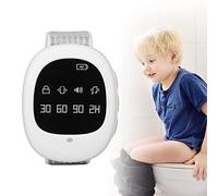Bed Wetting Alarm,Wee Alarm for Kids,Bedwetting Alarm Vibration Timer Setting Musical Wireless Potty Training Alarm with Sound Vibrating for Elderly Adult,White