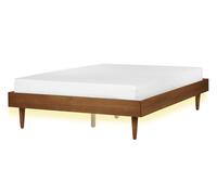 Bed with LED TOUCY 140 x 200 cm (EU Double) Brown