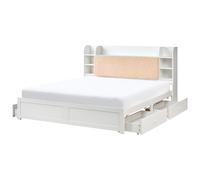 Bed with Storage Drawers BIZOU White 180 x 200 cm (EU Super King)