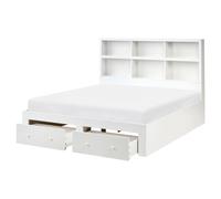 Bed with Storage Drawers TARARE 160 x 200 cm (EU King Size) White