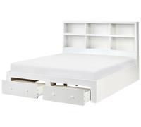 Beliani Bed with Storage Drawers TARARE 180 x 200 cm (EU Super King) White, White