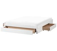 Bed with Storage Drawers without Headboard Wood GIAT 180 x 200 cm (EU Super King