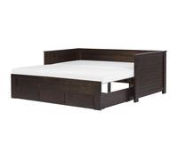 Bed with Storage Drawers Wood CAHORS 90 x 200 cm (EU Single) Dark Brown