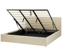 Bed with Storage DREUX 180 x 200 cm (EU Super King) Fabric Beige