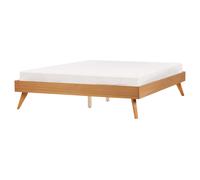 Beliani Bed Without Headboard Berric 160 X 200 Cm (Eu King Size) Natural Ash Wood