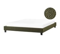 Bed without Headboard Boucle ROANNE 180 x 200 cm (EU Super King) Dark Green