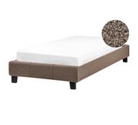 Bed without Headboard Boucle ROANNE 90 x 200 cm (EU Single) Taupe
