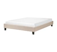 Bed without Headboard Fabric ROANNE 140 x 200 cm (EU Double) Beige