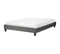 Bed without Headboard Fabric ROANNE 140 x 200 cm (EU Double) Grey