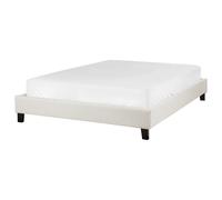 Bed without Headboard Fabric ROANNE 140 x 200 cm (EU Double) Light Beige
