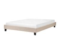 Bed without Headboard Fabric ROANNE 160 x 200 cm (EU King Size) Beige