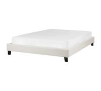 Bed without Headboard Fabric ROANNE 160 x 200 cm (EU King Size) Light Beige