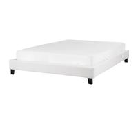 Bed without Headboard Fabric ROANNE 160 x 200 cm (EU King Size) Light Grey