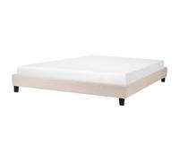 Bed without Headboard Fabric ROANNE 180 x 200 cm (EU Super King) Beige