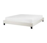Bed without Headboard Fabric ROANNE 180 x 200 cm (EU Super King) Light Beige