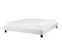 Bed without Headboard Fabric ROANNE 180 x 200 cm (EU Super King) Light Grey