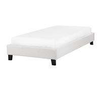 Bed without Headboard Fabric ROANNE 90 x 200 cm (EU Single) Light Grey