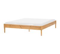 Bed without Headboard Pine Wood VEYRAC 160 x 200 cm (EU King Size) Light Brown