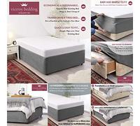 Bed Wrap FAUX SUEDE Divan Bed Base Wrap COVER Alternative to Traditional Valance Sheet Fully Elasticated Skirt Easy To Fit - Wraps Itself Around The Base of Bed Frame (Grey, 4ft Small Double)