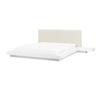 Beliani Bed Zen 160 X 200 Cm Eu King Size White, White