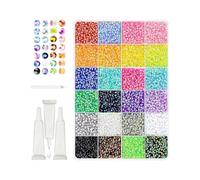 Bedazzle Kit with 24000 Piece Resin Rainbow Rhinestones, 3mm Multicolor Flatback Gems with Jewelry Glue, 24000 Piece Multicolor Crystals for DIY Crafts, Phone Case, Nail Art Decoration Shoes Face