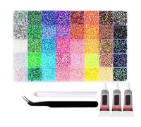 Bedazzling Kit, 40 Colors Bedazzling Kit with Glue, DIY Resin Jelly Rhinestones with Pick Up Tweezers and Pen, Flatback Gems for Crafting, for Nail DIY Crafting Clothes Shoes Diamond Art (40 Colors-B)