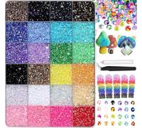Bedazzling Kit Nail Art Rhinestones, 24 Colours Flat Back Gems for Nails