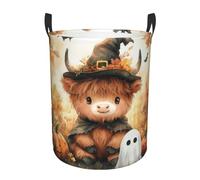 Bedbliss Cute Highland Cow Print Laundry Basket For Storage Bins Gift Baskets Bedroom Clothes Hamper