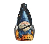 Bedbliss Halloween Gnomes Print Sling Bag Crossbody Shoulder Backpack Chest Bags Gym Travel Hiking Casual Daypack