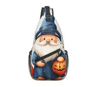 Bedbliss Halloween Gnomes Print Sling Bag Crossbody Shoulder Backpack Chest Bags Gym Travel Hiking Casual Daypack