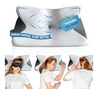 Bedbric Memory Foam Ergonomic Pillow - Orthopedic Pillow with Cooling Gel Infused - Hypoallergenic & Machine Washable - Pillows for neck and shoulder pain -Ideal for Side, Back & Stomach Sleeper,58×35