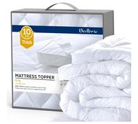 Bedbric Mattress Topper Kingsize Bed 4 Inches Thick - Soft & Fluffy Quilted King Size Mattress Toppers - Hypoallergenic Mattress Toppers with Elastic Straps