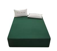 Bedding 1piece Queen Size Fitted Sheet Only- Bottom Fitted Sheet-Fits 15inches Deep Pocket Matress Sheet-Soft and Microfiber-Easy Care-Dark Green