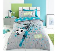 Football Goal Duvet Cover & Pillowcase Set Grey