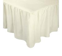 Bedding Direct Valance Fitted Sheets, 100% Polycotton Frilled Base Valance Sheet, Super Soft 144 TC Easy Care Sheets, Single, Double, King, Super King Size Cream Super King