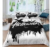 Bedding Double Bed Set Bat Duvet Cover Set King Size - 220x240cm Super Soft Microfiber 3D Printed Halloween Bat Spider Duvet Cover Boys Girls Bedding with 2 Pillow Cases