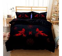 Bedding Double Bed Set Odin's Raven Duvet Cover Set King Size - 220x240cm Super Soft Microfiber 3D Printed Viking Mythology Odin Raven Compass Duvet Cover Boys Girls Bedding with 2 Pillow Cases